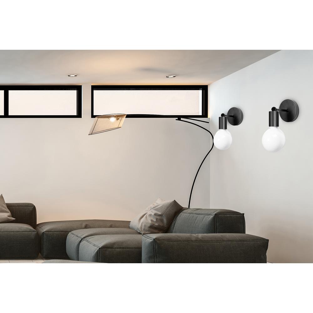 Vägglampa Metall 392205 Svart Matt