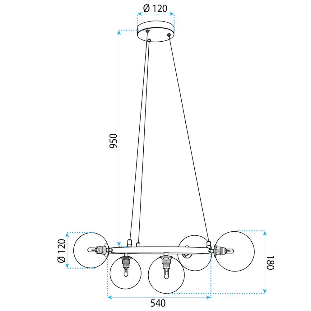 Taklampa APP1158-6CP