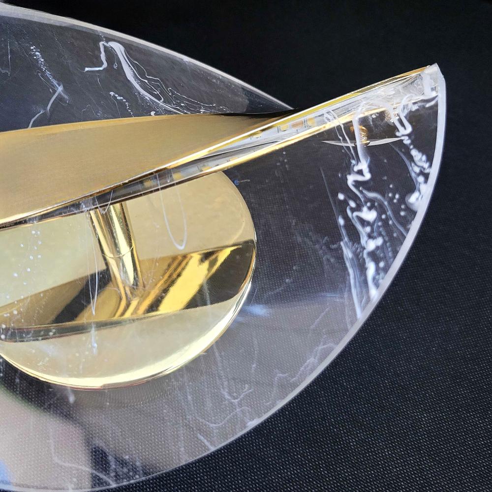 LED-vägglampa G128-W Guld