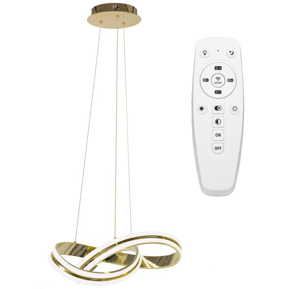 Modern takplafond LED + FJÄRRKONTROLL APP818-CP Guld