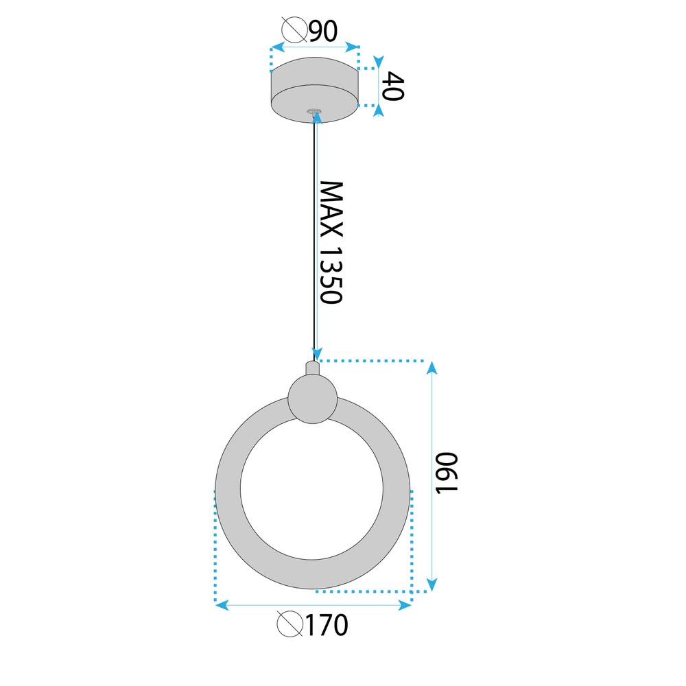 TAKLAMPA HÄNGANDE LED LHJ101-1CP GULD