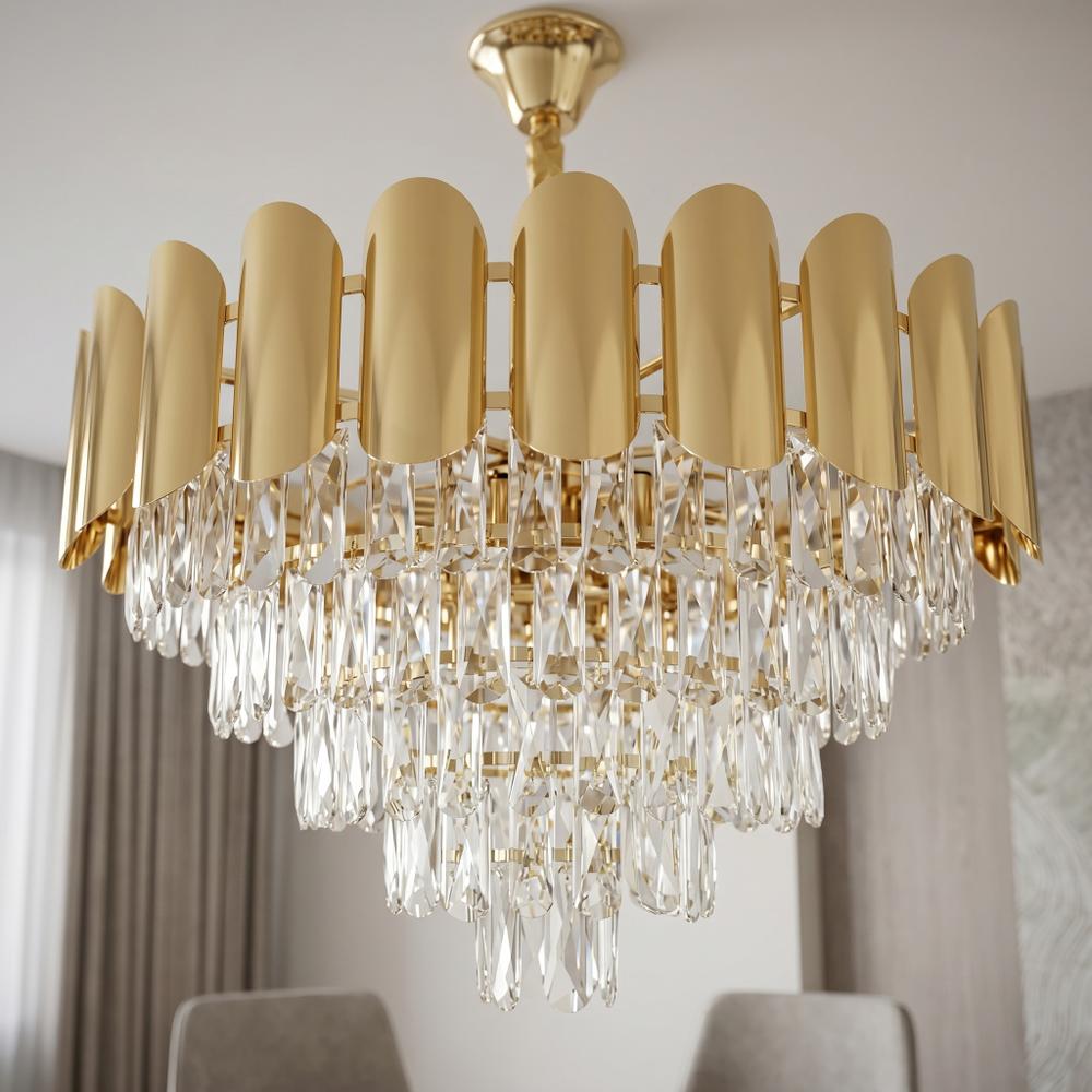 Kristall-pendellampa SWE100-CP 60cm GOLD