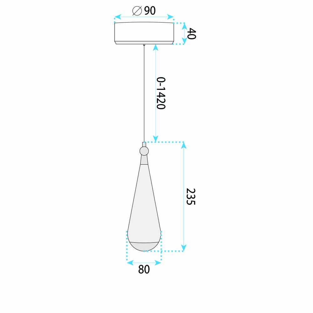 Taklampa hängande LHJ120-CP ljus roséguld