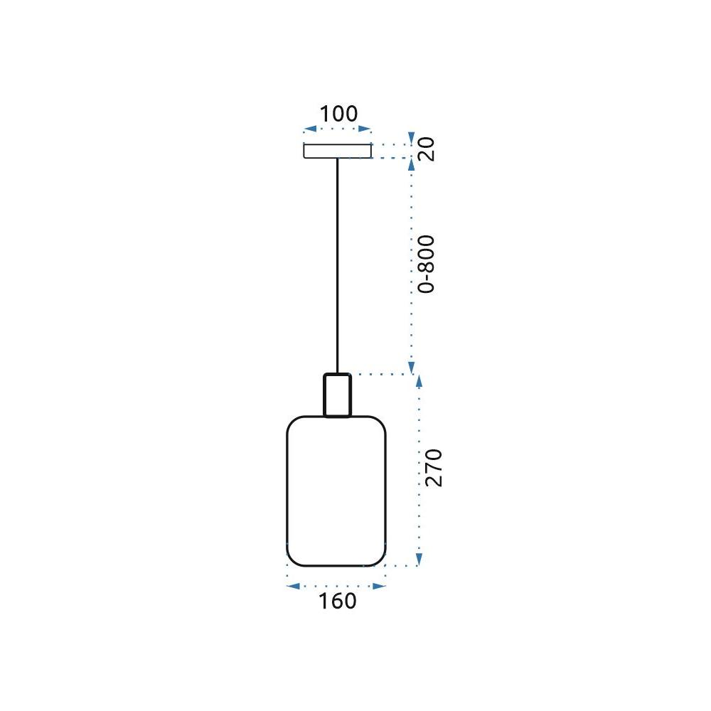 Hängande Lampa Glasrör Opal APP667-1CP Guld