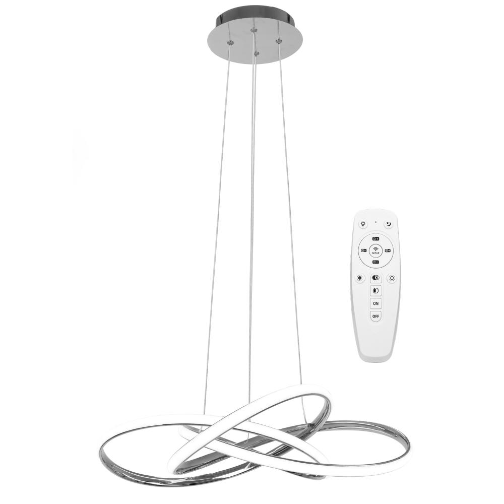 Modern taklampa LED + FJÄRRKONTROLL APP816-CP Node Krom