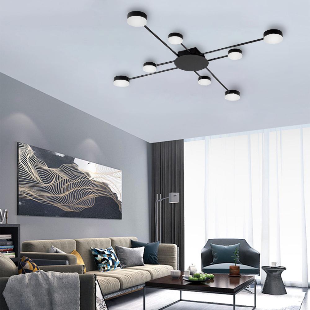 MODERN TAKLAMPA 8-ARMAD LED APP523-8C Svart