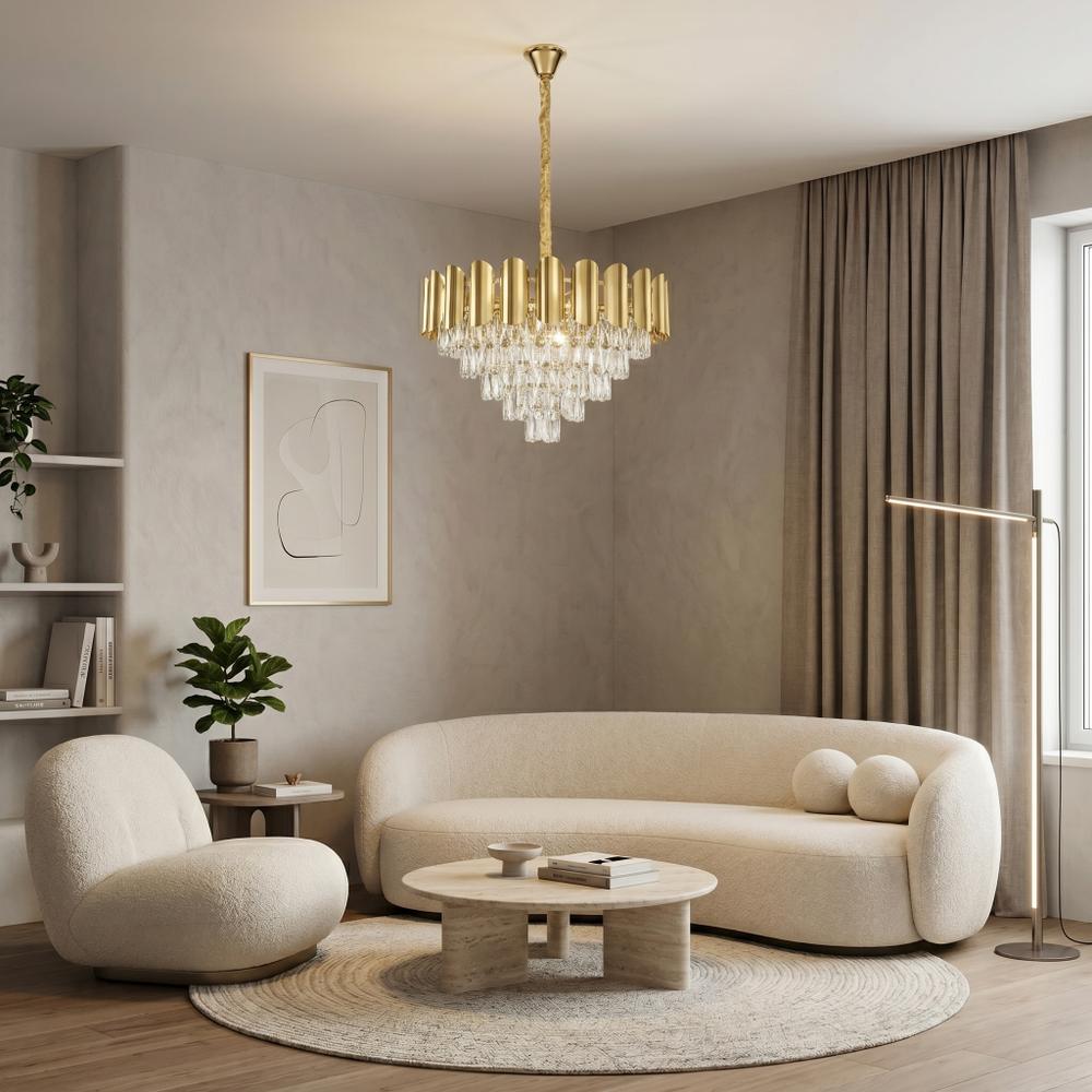 Kristall-pendellampa SWE100-CP 60cm GOLD