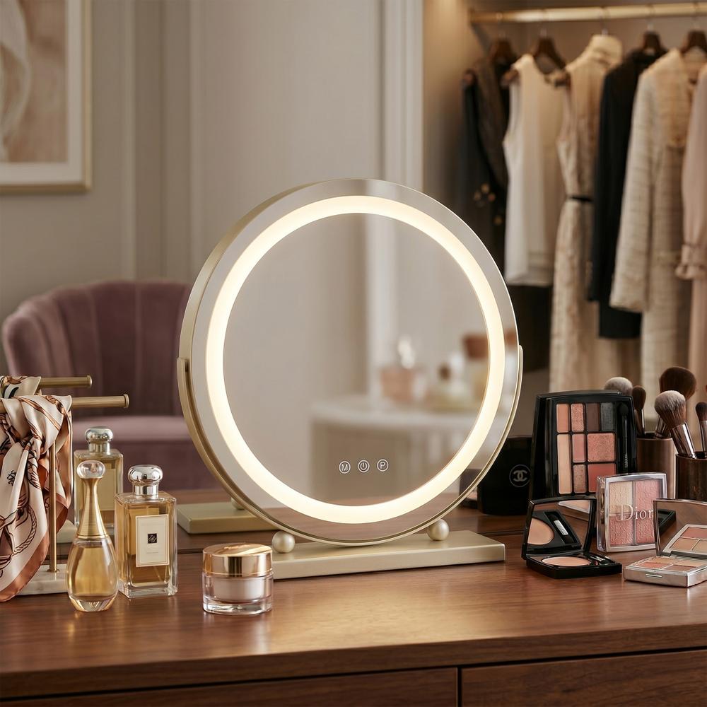 Spegel LED MAKE-UP L.Gold 40 cm