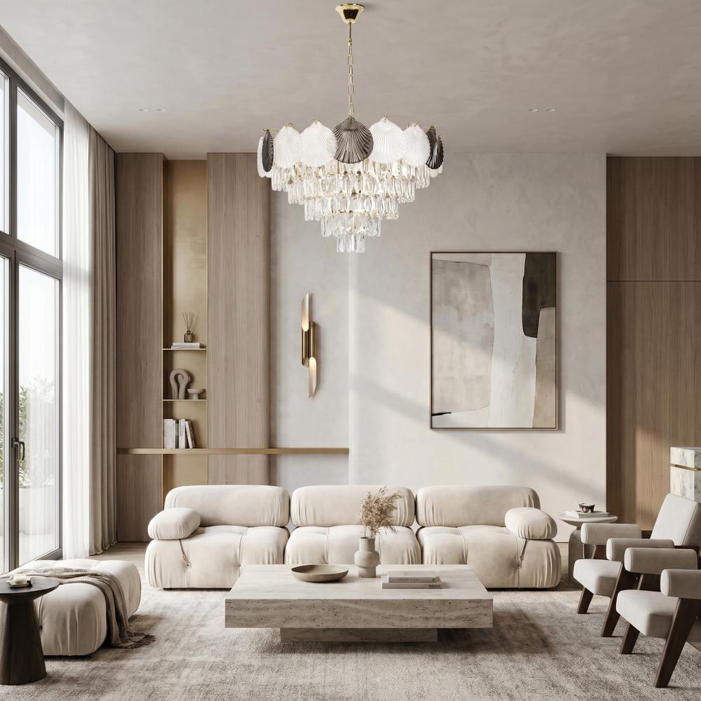 Kristall-pendellampa SWE084-CP 60cm GOLD