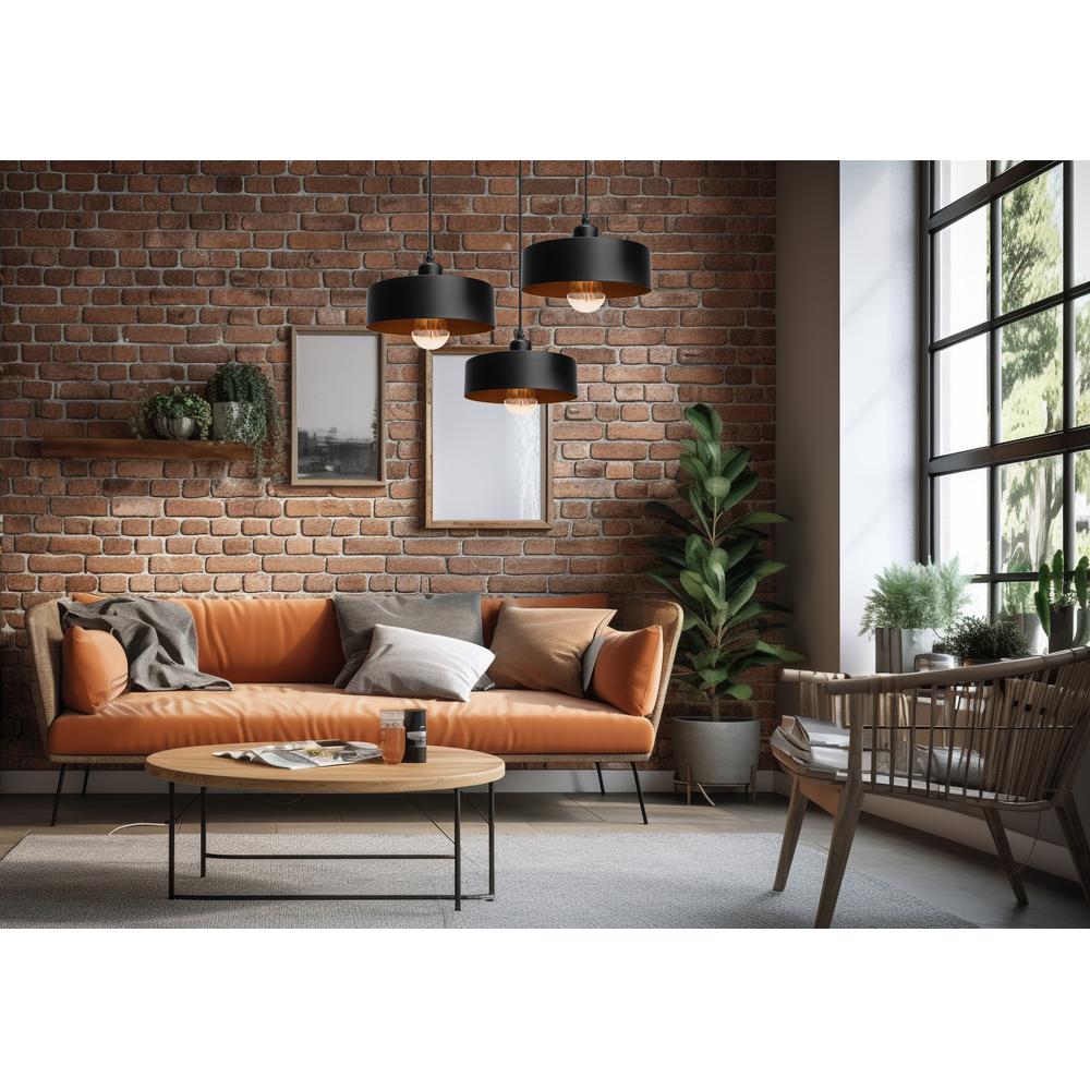 Wisząca Lampa APP1334-3CP Black Gold