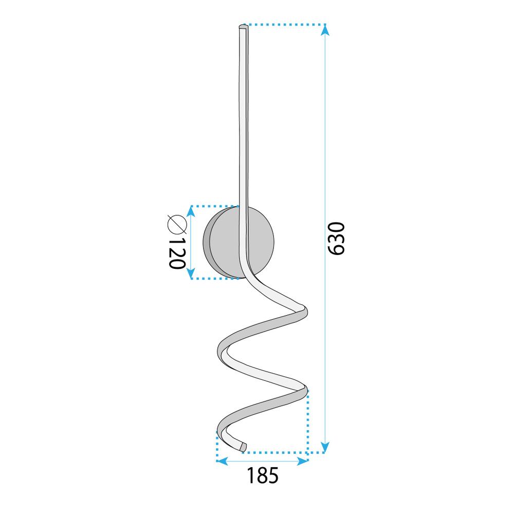 VÄGGLAMPA LED LHJ061-W SVART