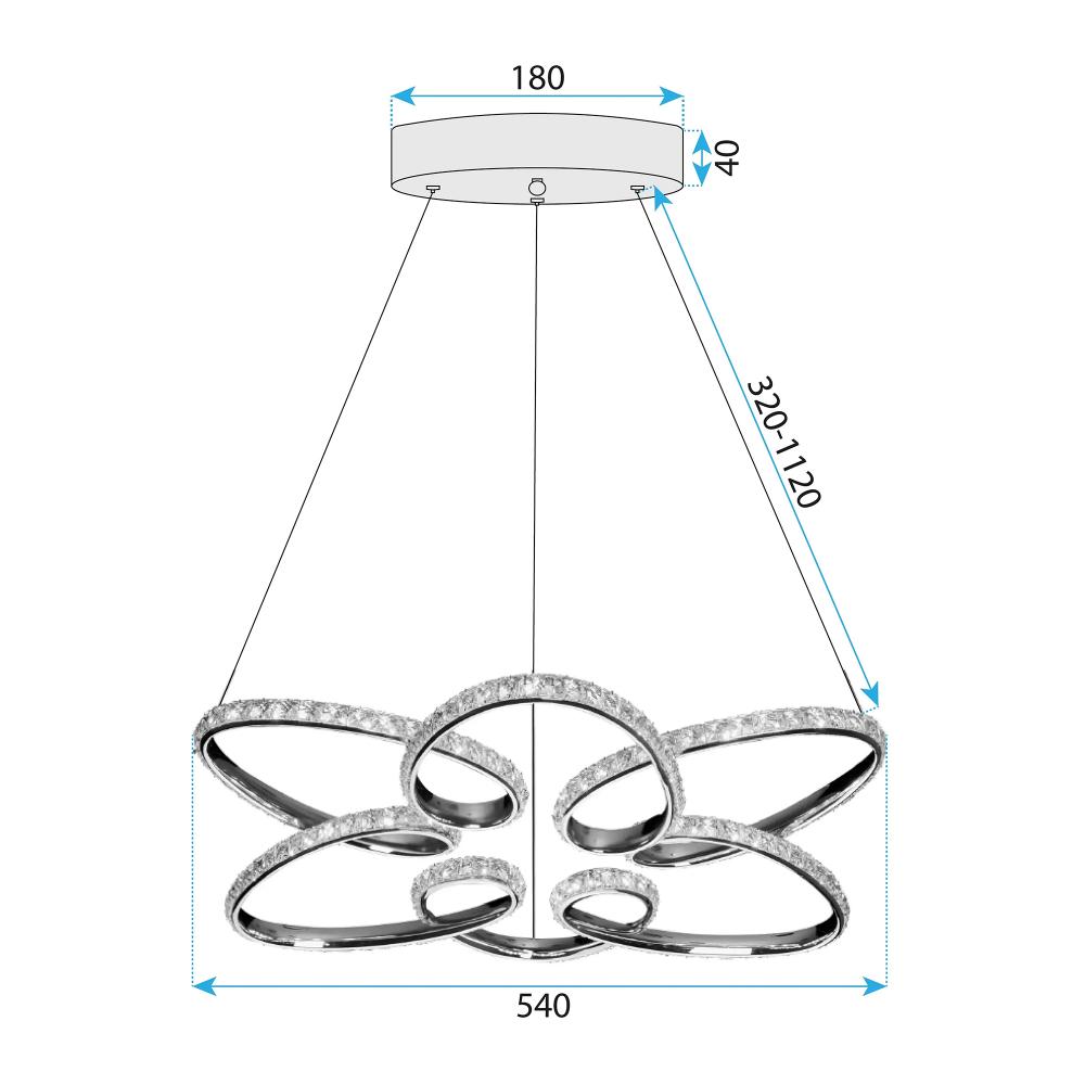 HÄNGANDE LED-LAMPA G001-CP GULD