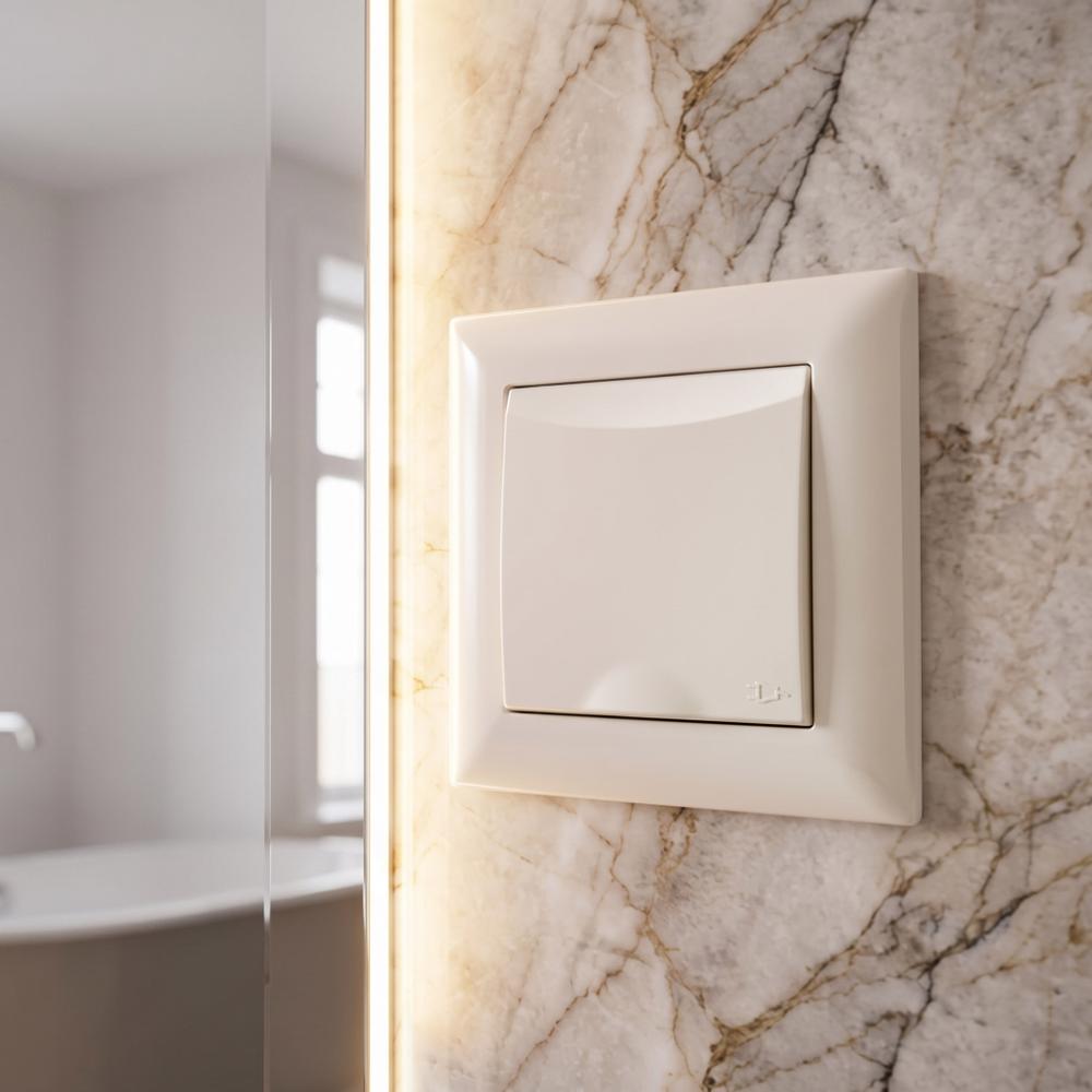 Single grounded socket with flap OSTE JNH005-G Beige