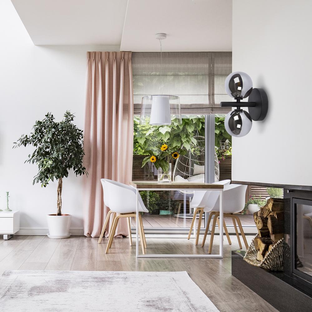 VÄGGLAMPA VÄGGLYKTA APP1162-2W Svart