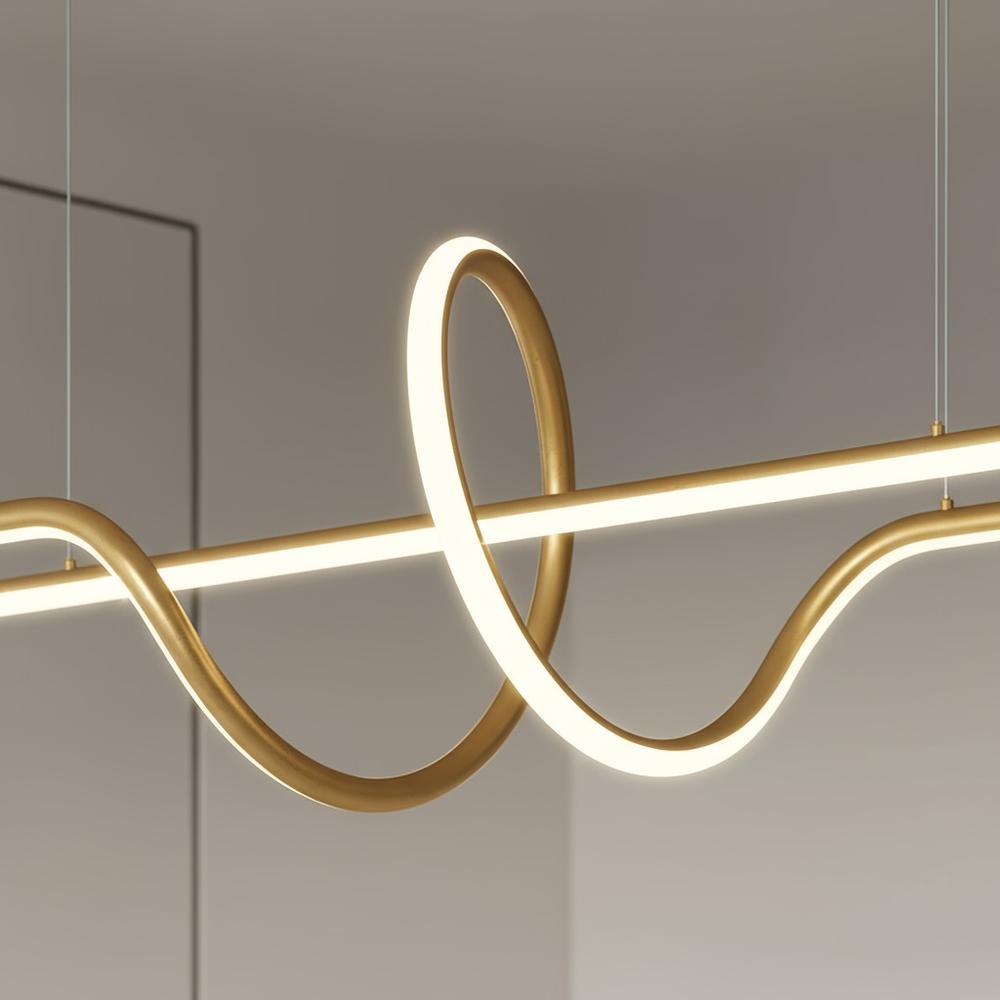 HÄNGANDE TAKLAMPA LED LHJ038-CP GULDBORSTAD