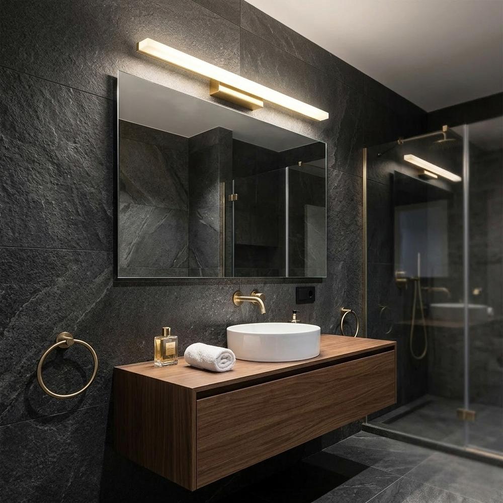 BADRUMSVÄGGLAMPA LED 80CM APP1850-1W GOLD