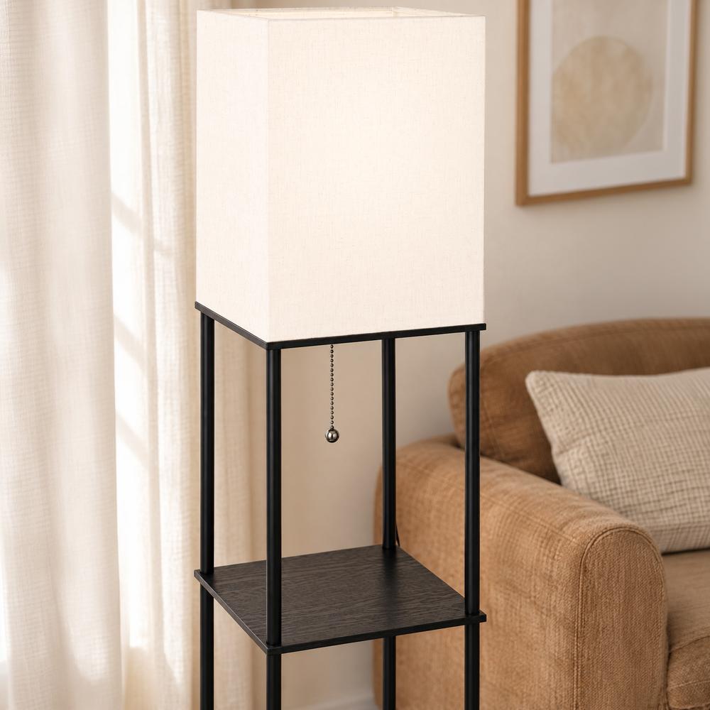 Lampada da terra JNH050-1F White con ripiani