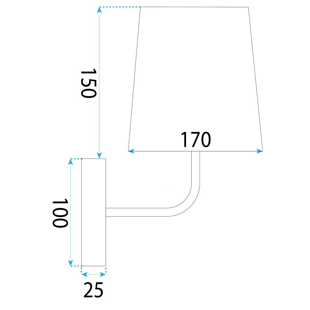 Vägglampa APP1612-1W svart