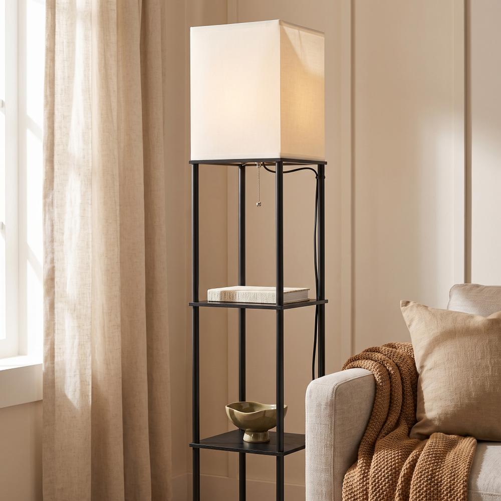 Lampada da terra JNH050-1F White con ripiani