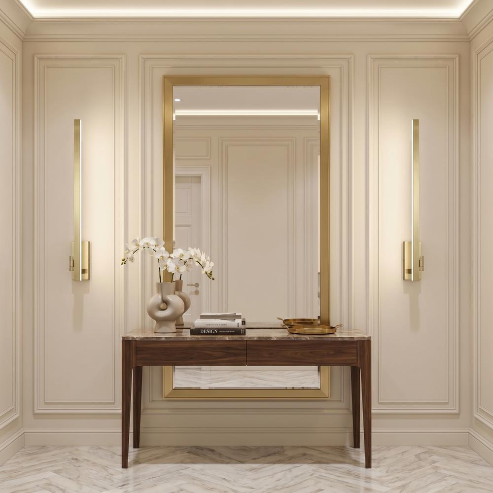 Badrum vägg LED-lampa SWE033-1W 80cm BRUSH GOLD