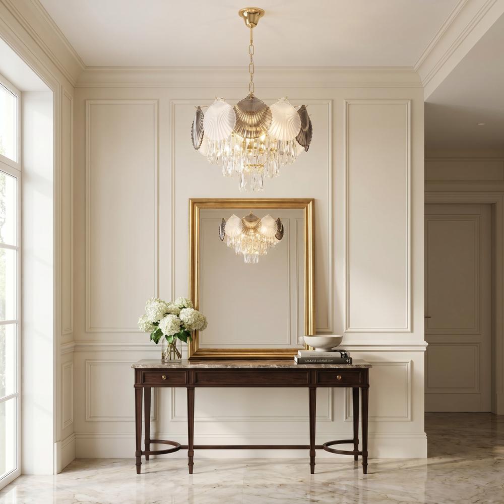 Kristall-pendellampa SWE083-CP 40cm GOLD