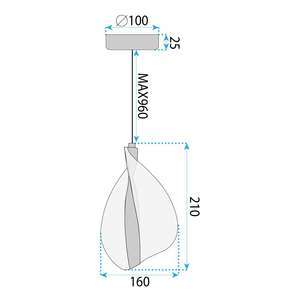 HÄNGANDE LED TAKLAMPA G129-CP GULD