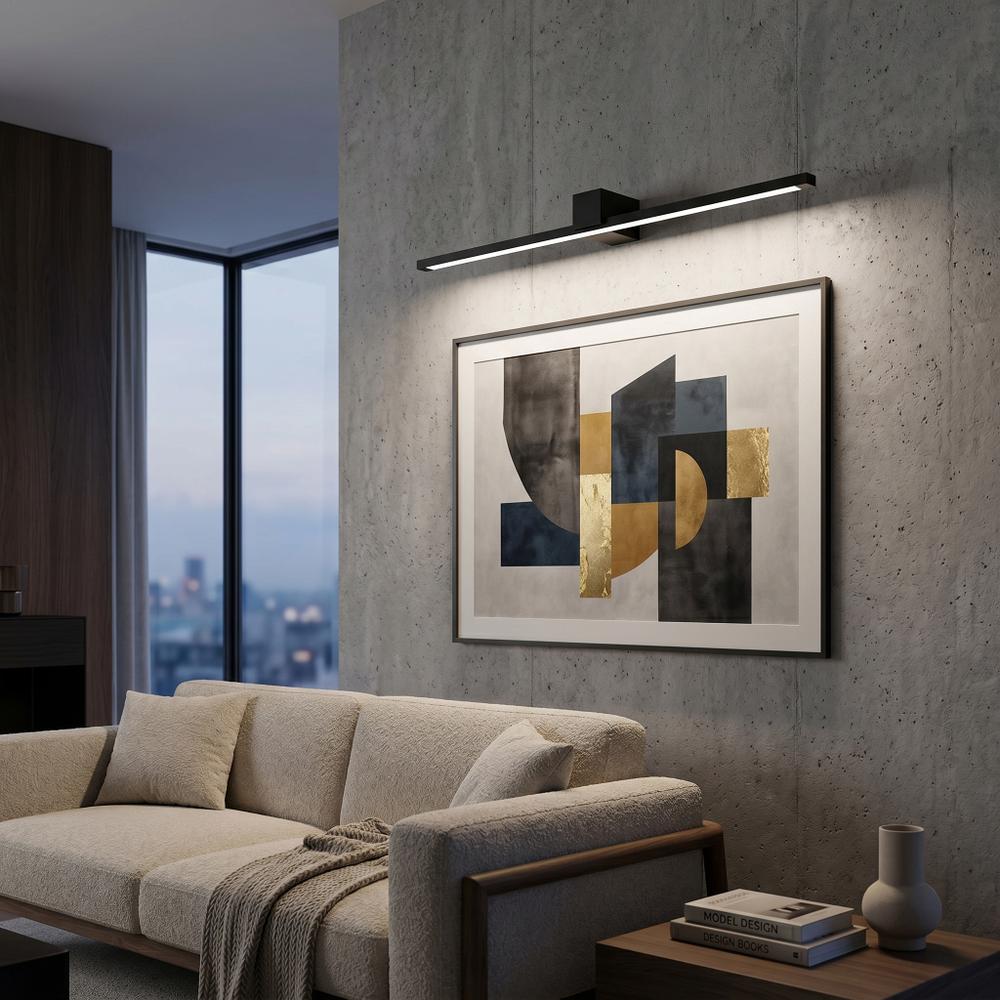 Badrum vägg LED-lampa SWE051-1W 80 cm Black