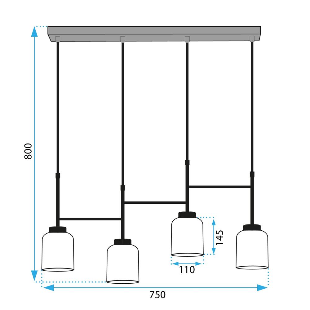 HÄNGENDE TAKLAMPA APP1266-4CP