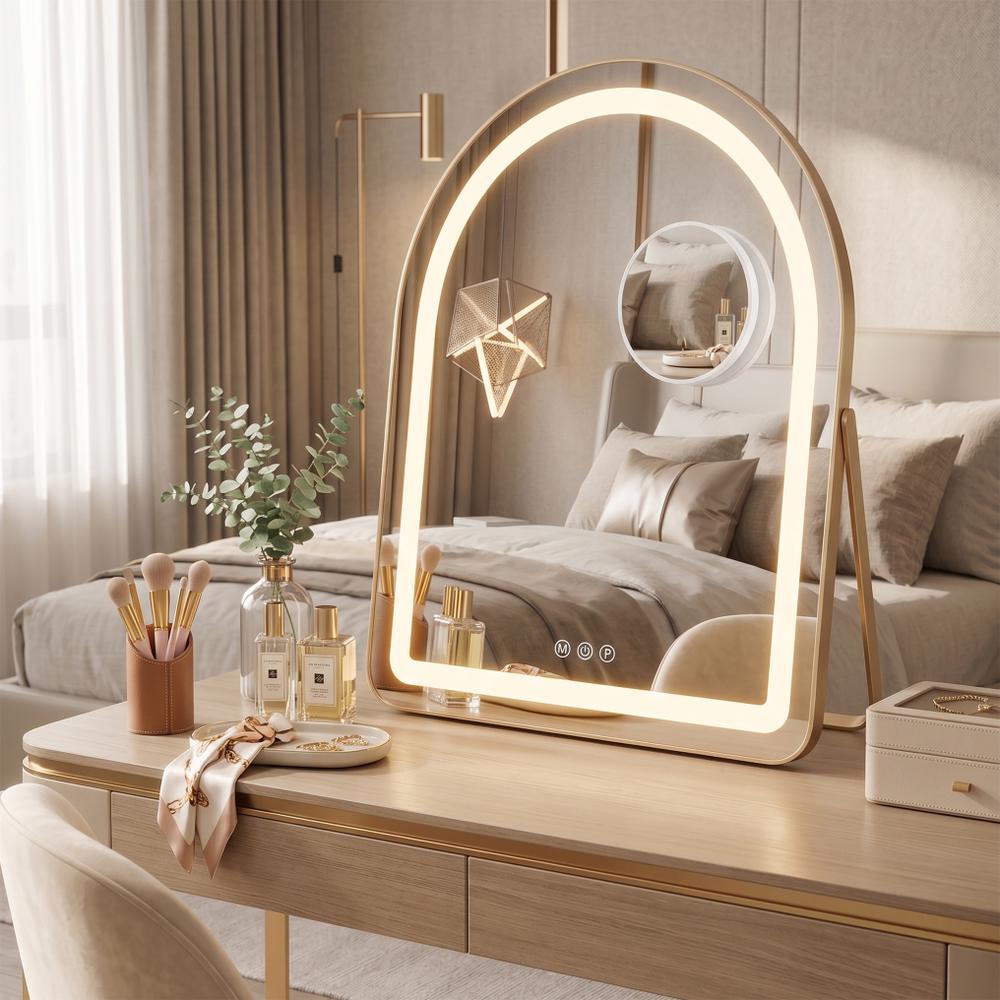 LED-spegel GLAM L.Gold 40x45cm