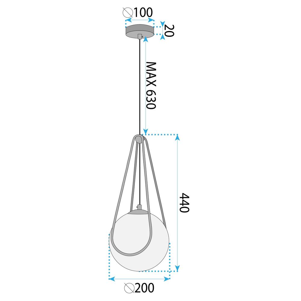 HÄNGANDE TAKLAMPA APP1793-1CP 20 cm Guld