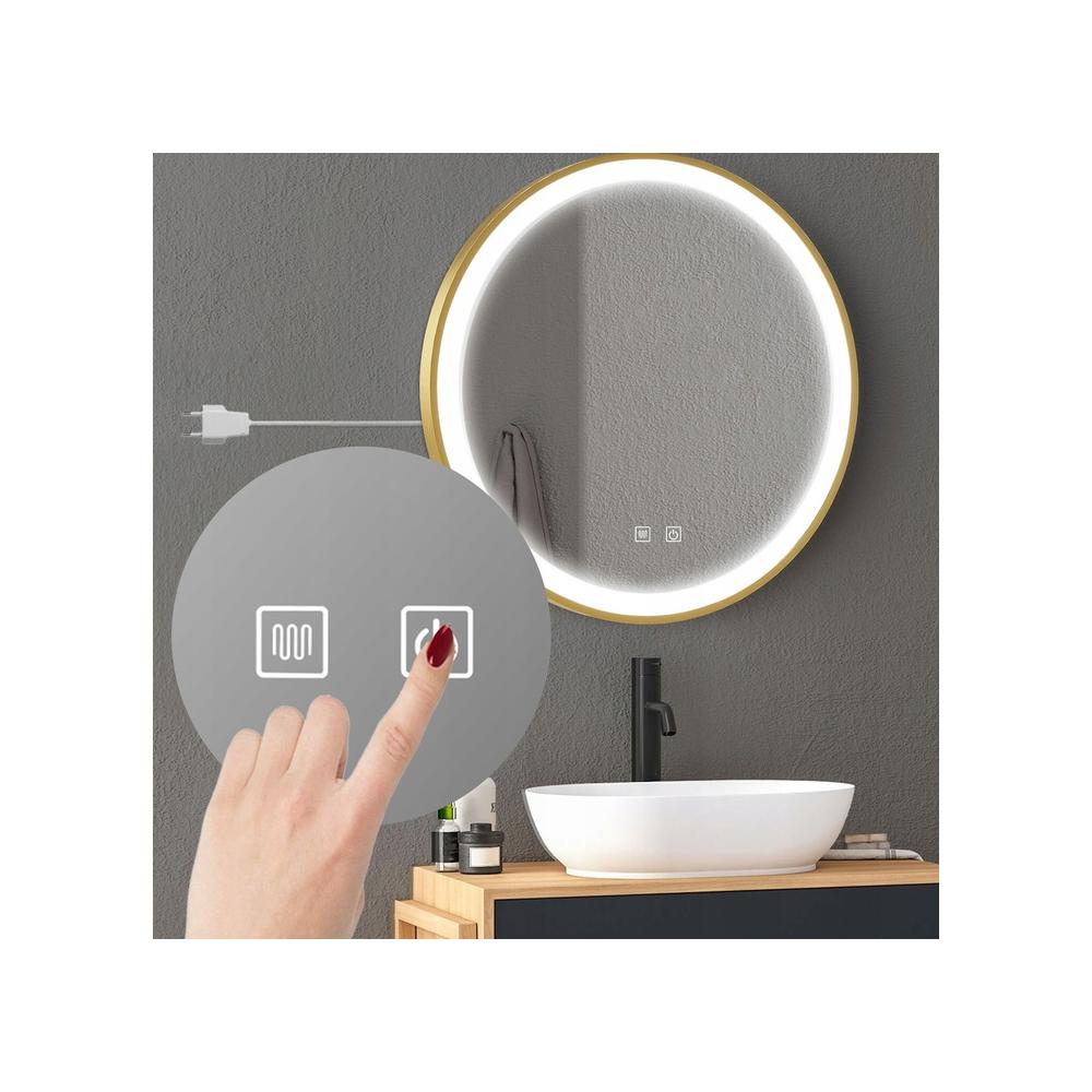 VÄGGSPEGEL LED 90 cm MMJ Guld