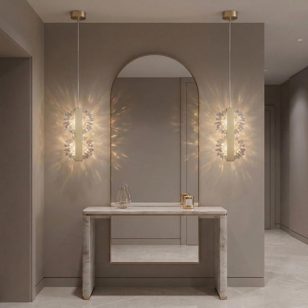 LED-pendellampa G148-2CP Gold Borstad Guld