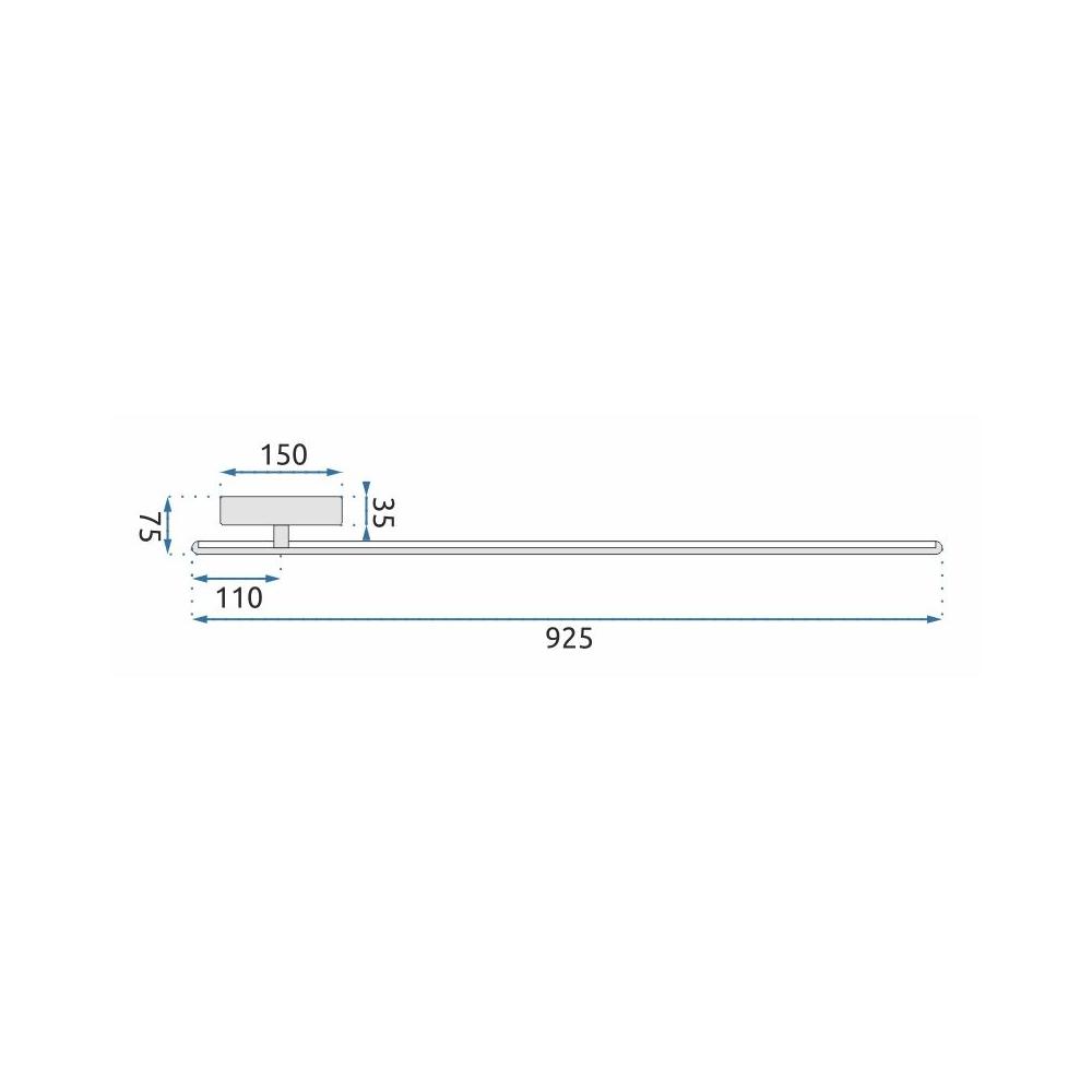 VÄGGLAMPA TILL VARDAGSRUM LED NEUTRAL 12W 92CM APP584-1W