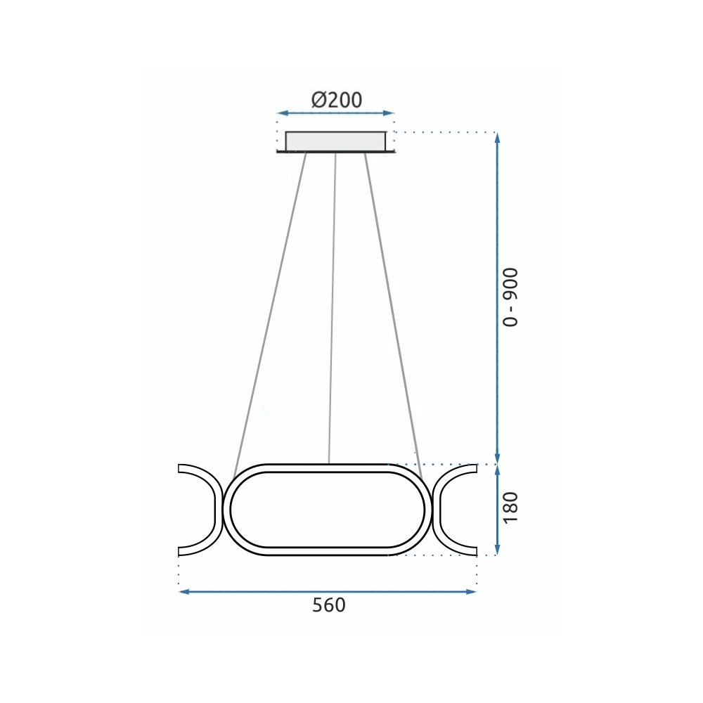 TAKLAMPA MED FJÄRRKONTROLL LED-PLAFOND APP792-CP