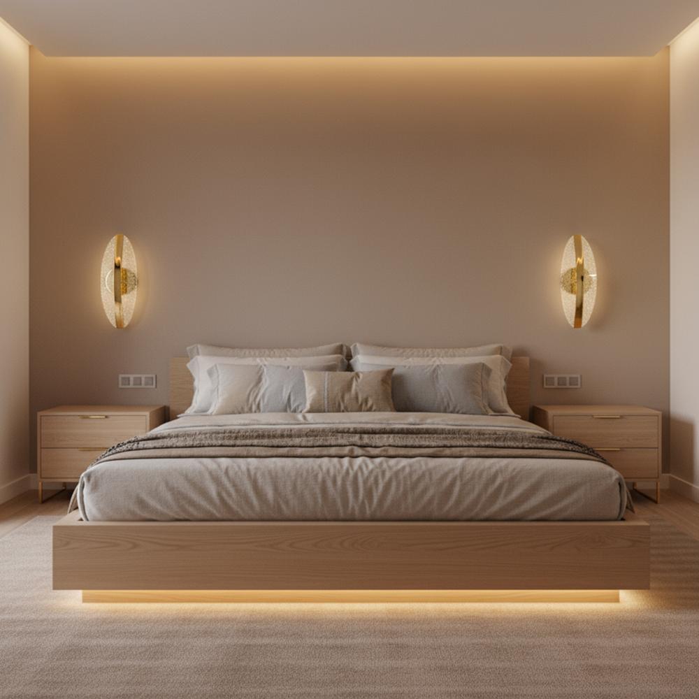 LED-vägglampa G130-W Guld