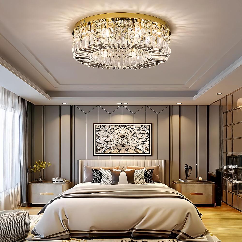 KRYSKTALLAMPA PLAFOND APP1729-8C 60 cm GULD