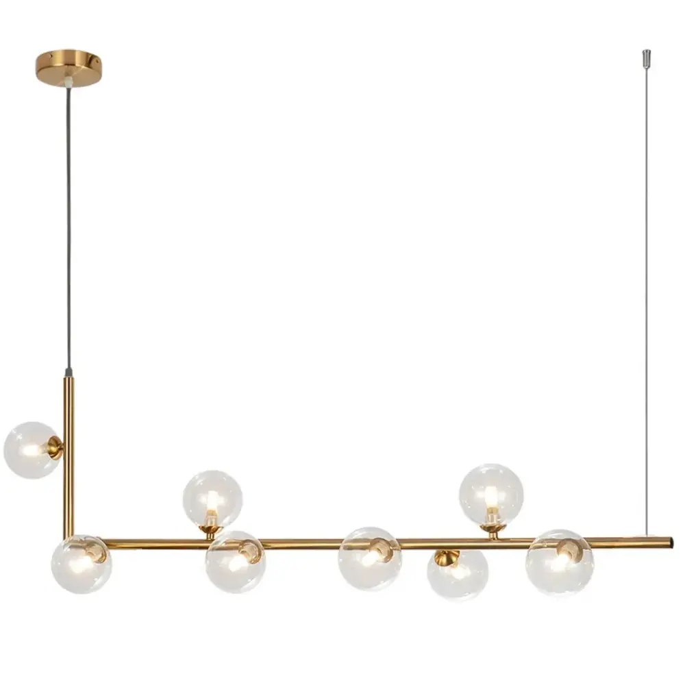 Hänglampa Glasbollar 8 st APP615-8CP Guld