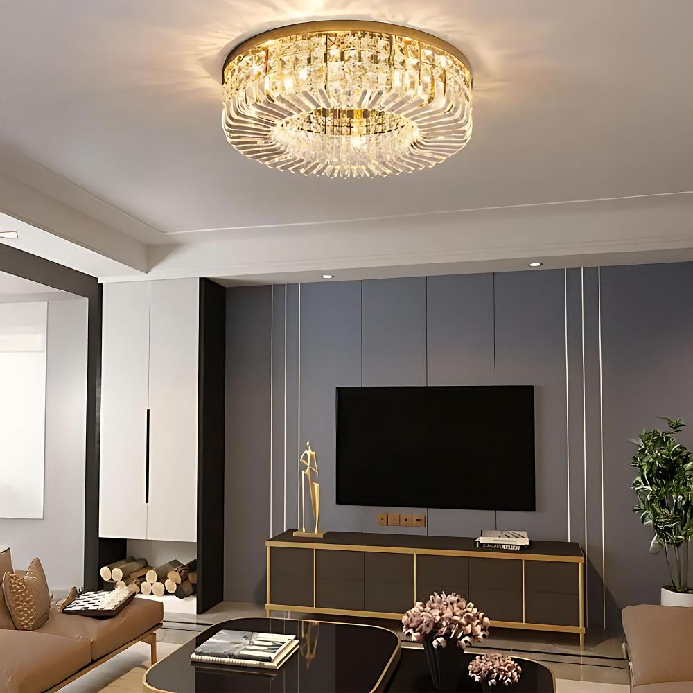 KRYSKTALLAMPA PLAFOND APP1729-8C 60 cm GULD