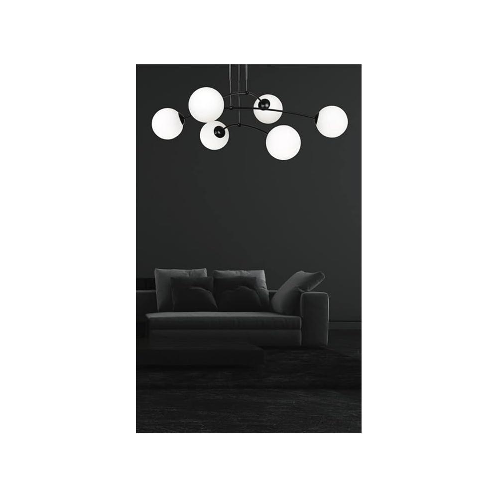 HÄNGLAMPA TAKLAMPA SVART MATT APP1576-6C