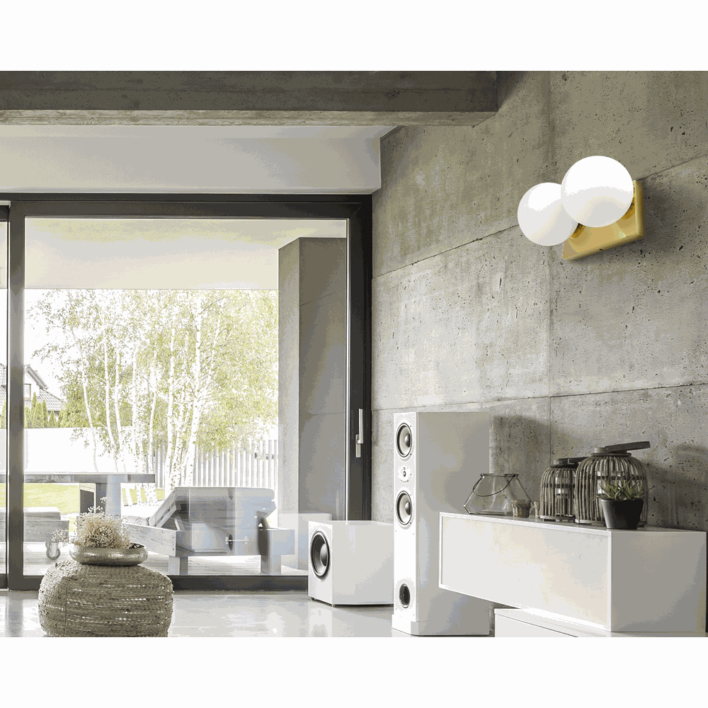 Vägglampa Klotformad Glas Kinkiet APP1010-2W Guld
