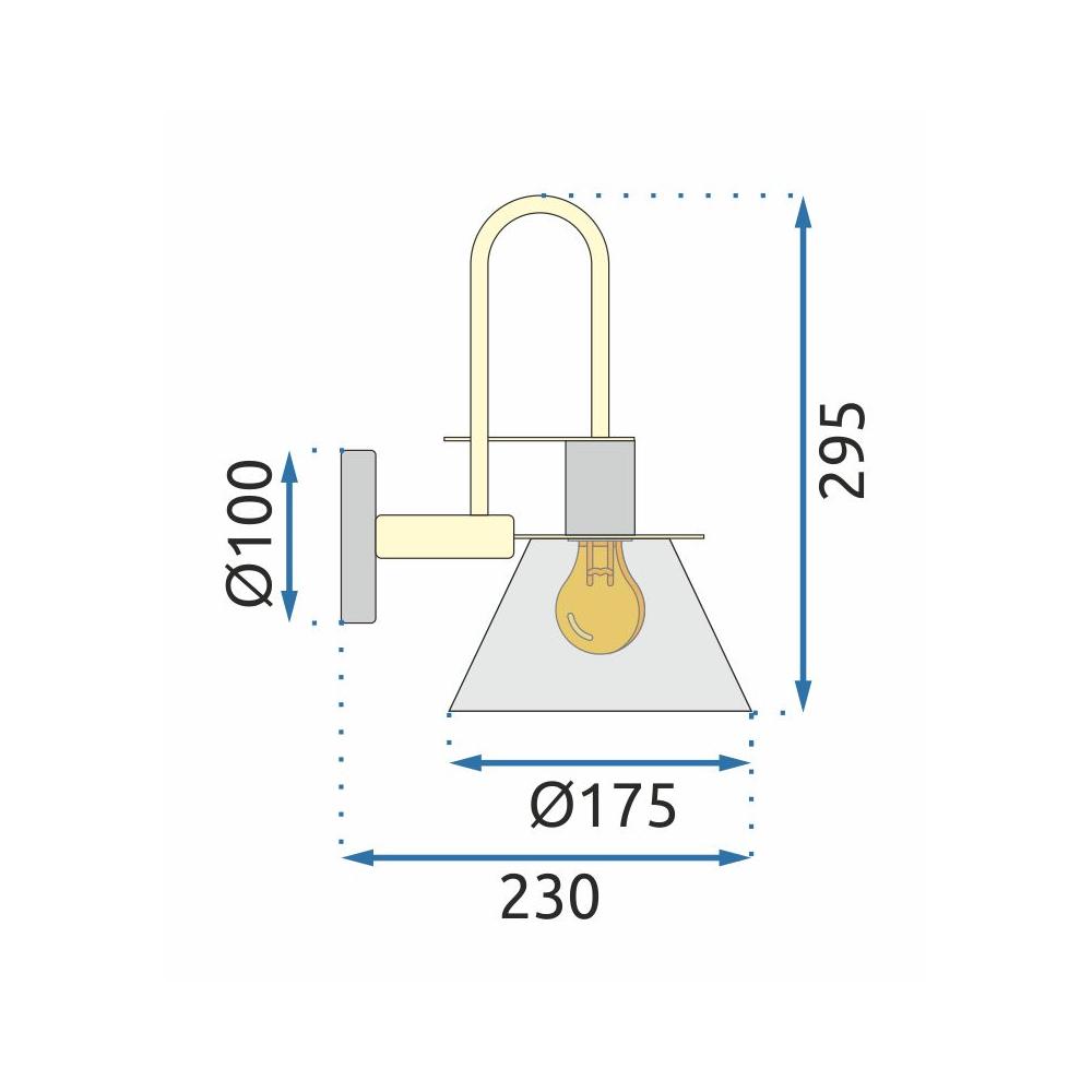 Vägglampa APP1602-1W svart