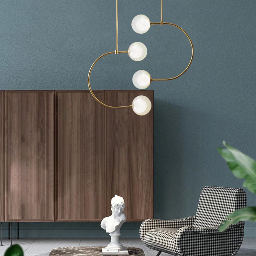 Hänglampa Glas-Kulor APP639-4CP Guld