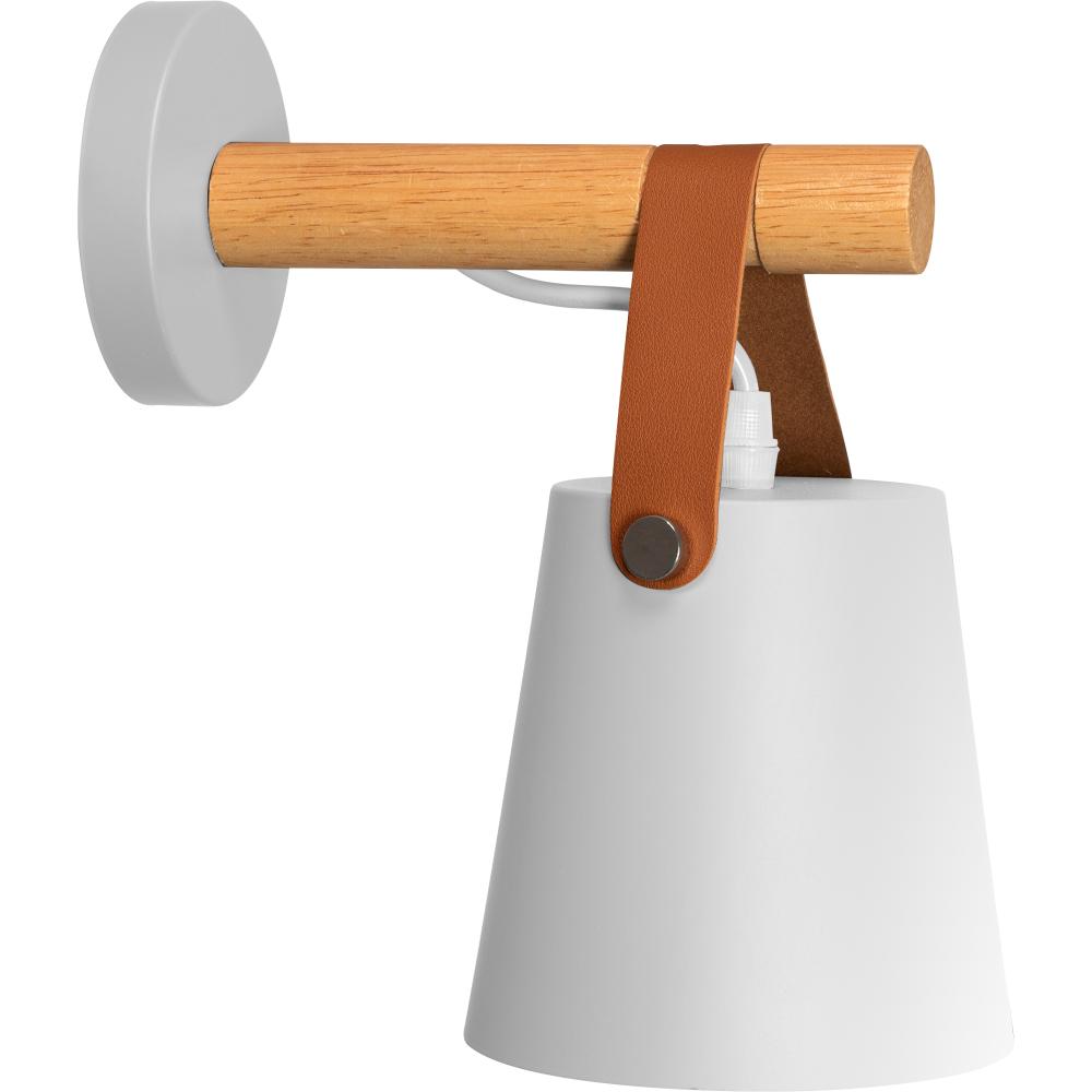 Metallisk vägglampa med rem APP467-1W Vit