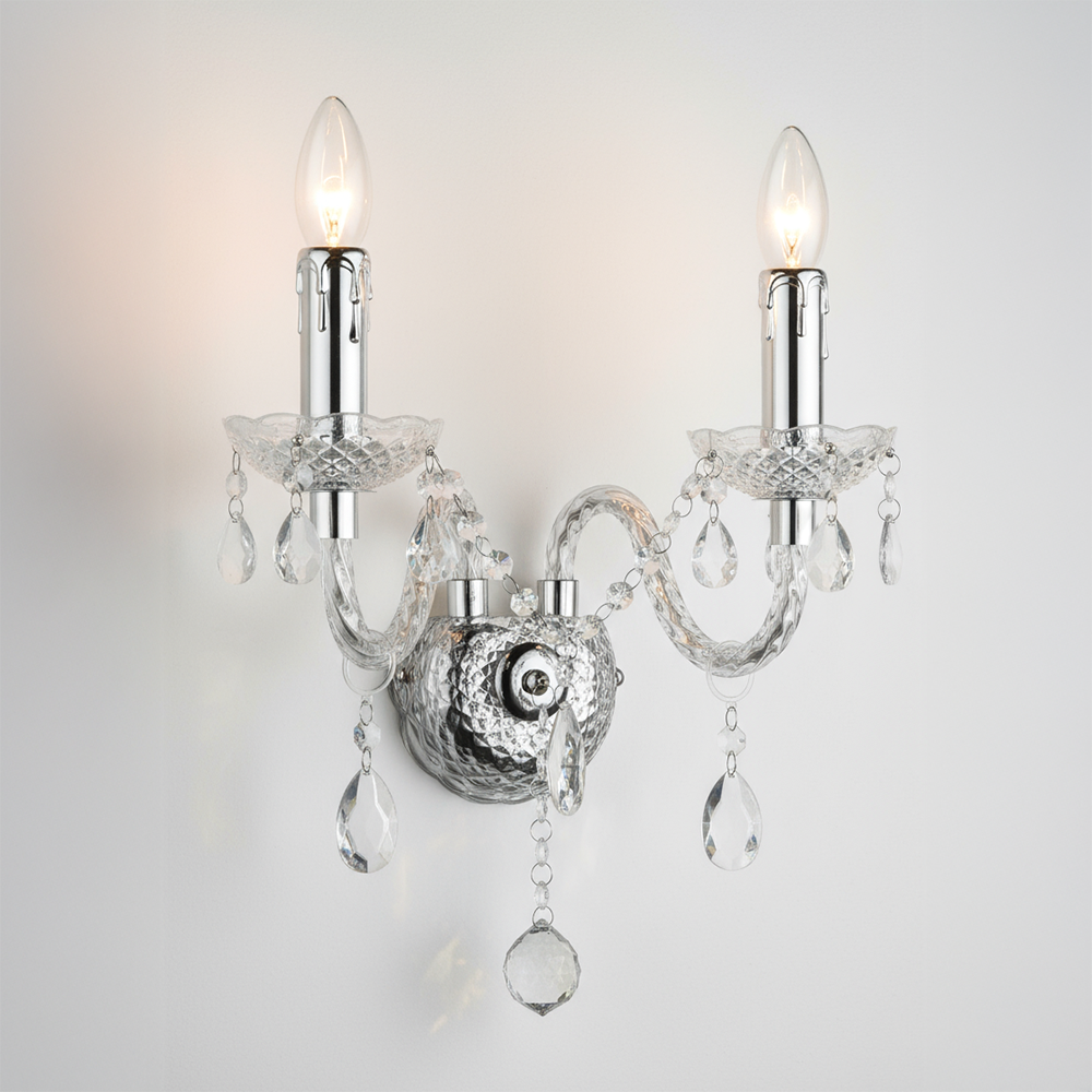 VÄGGLAMPA EBT017-2W Transparent