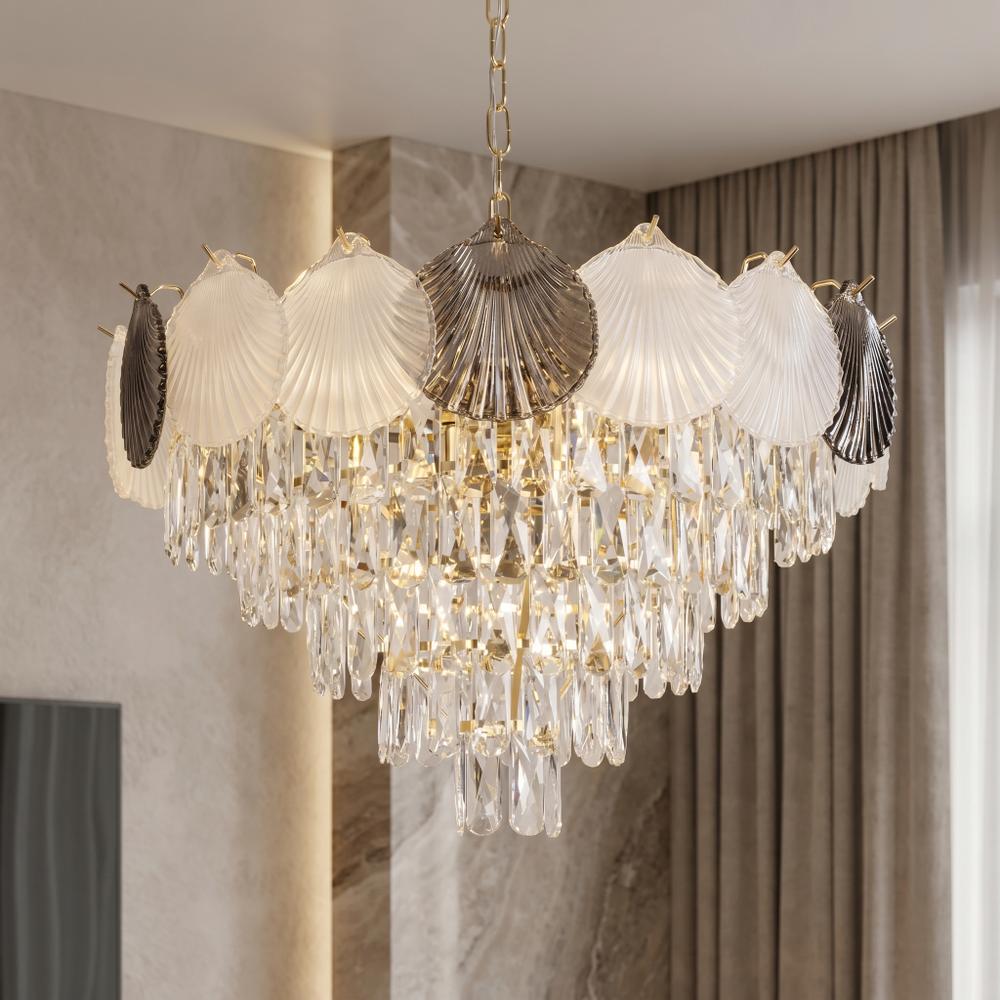Kristall-pendellampa SWE084-CP 60cm GOLD