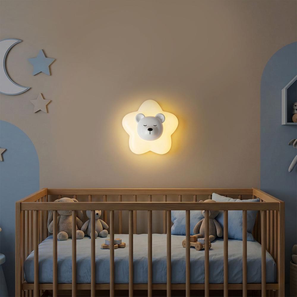 VÄGGLAMPA LED G181-W VIT NALLE