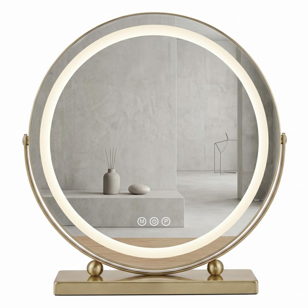 Spegel LED MAKE-UP L.Gold 50 cm