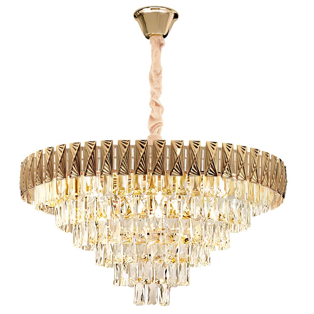Hänglampa Med Kristaller G061-CP 80CM GULD