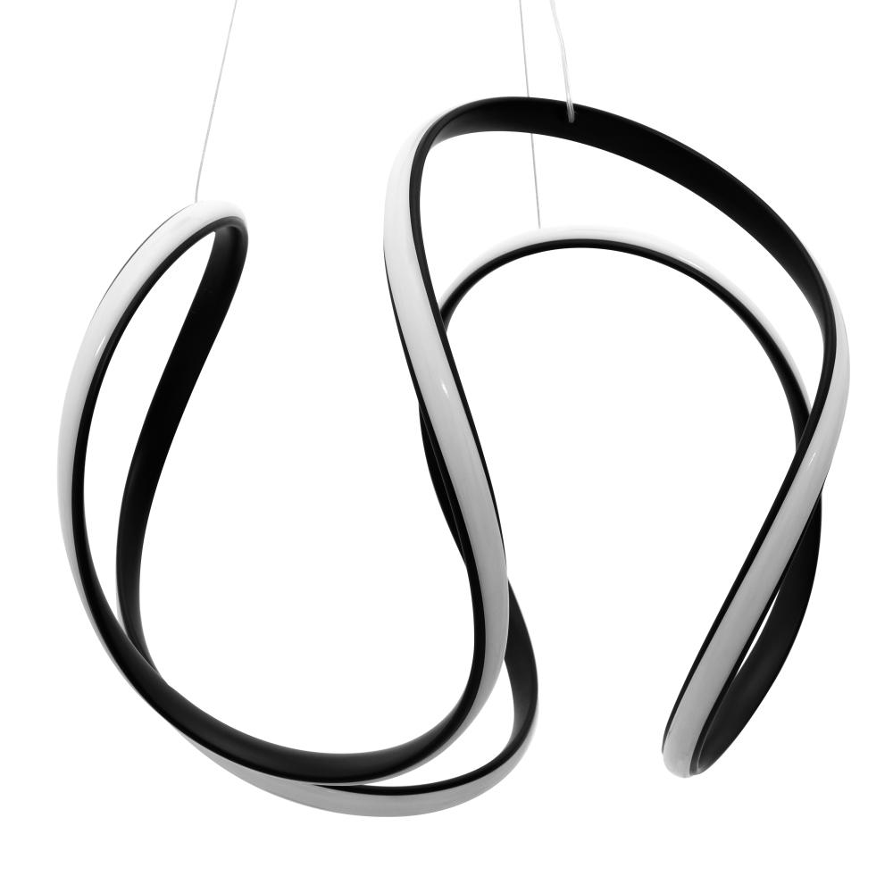 Modern takpendlad LED taklampa + FJÄRRKONTROLL APP387-CP SVART