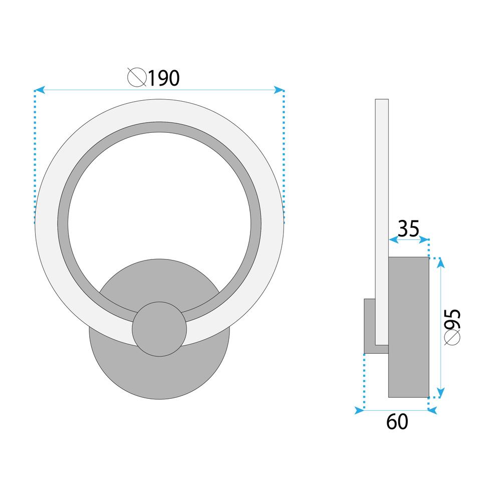 VÄGGLAMPA LED LHJ067-W KROM
